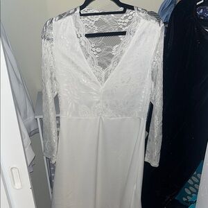 Elegant White Lace Dress